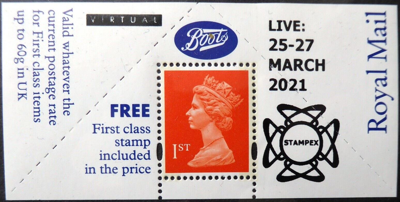 2021 GB - Boots Label - London - Spring STAMPEX Show March MNH